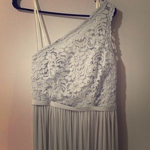 David’s Bridal floor length dress.